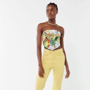 Urban Outfitters Cabana Strapless Handkerchief Top